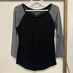 American Eagle Outfitters Sparkly Baseball Tee